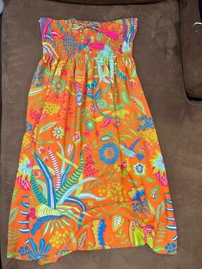 Gretchen Scott Haight Ashbury Sea Sway Print Beach Dress Skirt 1 Size Fits Most
